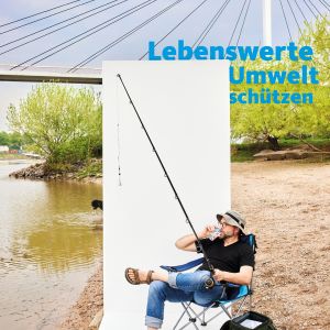 Angler am Neckar, Motto Lebenswerte Umwelt schützen 