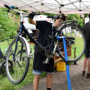 Fahrrad Reparatur beim UTC