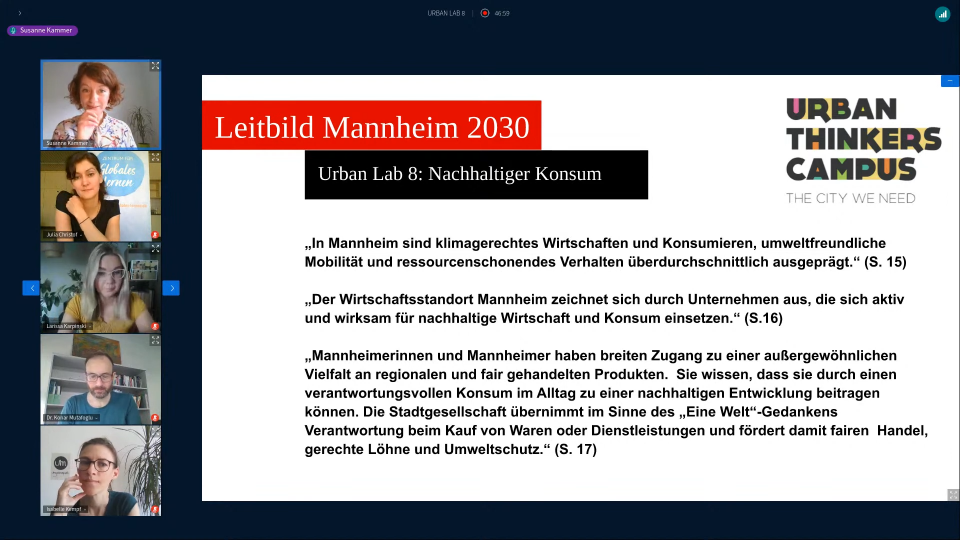 Screenshot des digitalen Urban Labs 8