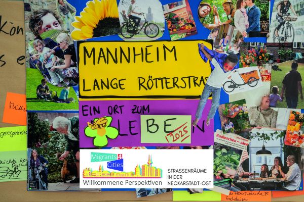 Collage mit Fotos mit Überschrift Mannheim Lange Rötterstraße