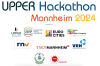 Titel Upper Hackathon Mannheim 2024 und Logos der Partner